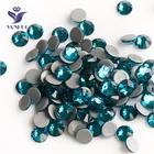 YANRUO 2058HF SS4-SS30 Синий Циркон с плоской задней частью Стекло камни горячей починки со стразами и украшением в виде кристаллов, горячая фиксация Стразы для платья