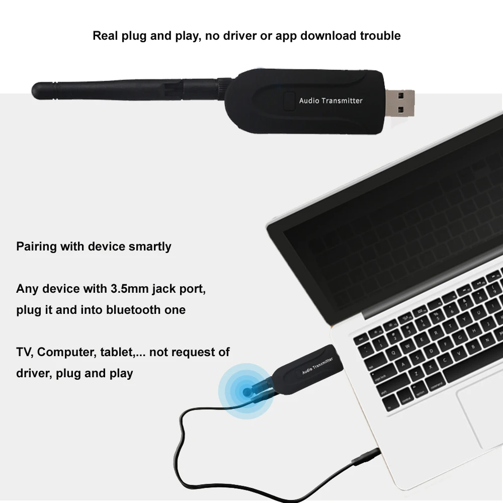 Bluetooth 3.5 мм Hi Fi передатчик Беспроводной аудио стерео 4.1 музыкальный поток внешний