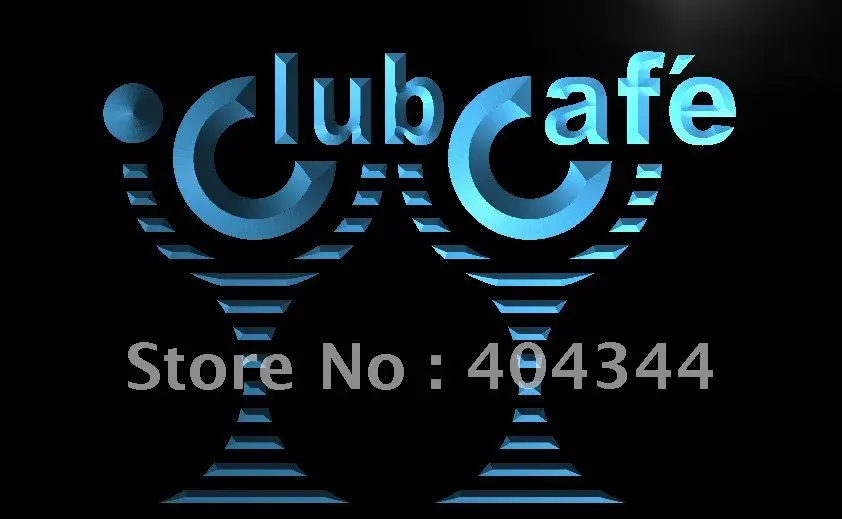 

LB955- Club Cafe Glass Cocktails Bar Beer Light Sign