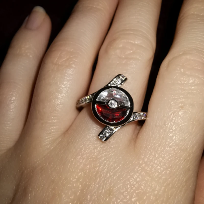 Женское кольцо с монстрами модное винтажное в форме шара серебряным покрытием