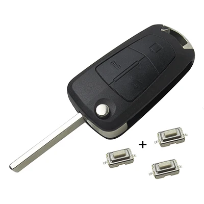 OkeyTech для Opel Vauxhall Corsa Meriva Vectra Astra j g h авто аксессуары откидной пульт дистанционного управления складной Автомобильный Брелок чехол в виде ракушки - Цвет: Case with switches