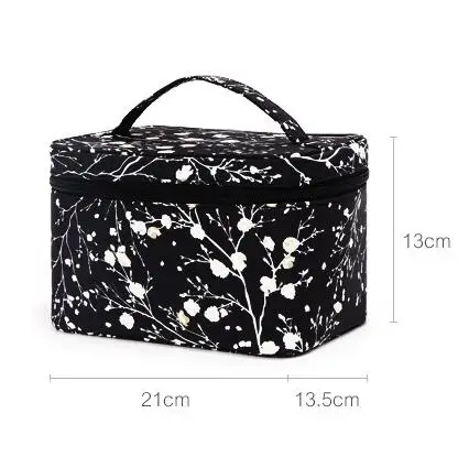 BagINBAG новый черный органайзер для косметики с цветочным рисунком сумка
