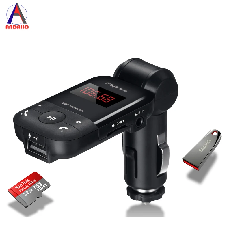 Bluetooth колонка передатчик автомобильное зарядное устройство USB быстрая зарядка