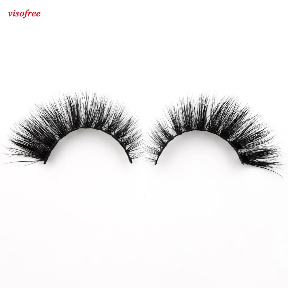Visofree ресницы 3D норковые толстые накладные ручная работа полные полосы для глаз