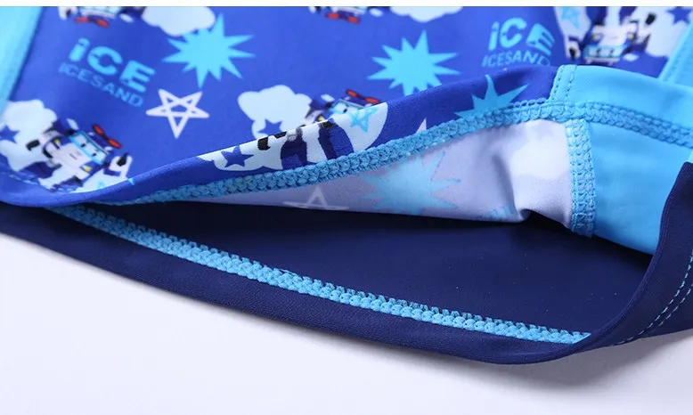 2018 новые для маленьких мальчиков из двух частей купальники синий печатных