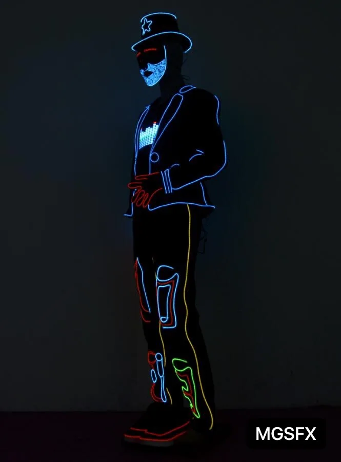 Светодиодный костюм-светильник Tron legacy Ukraine dance из оптического волокна для танцев