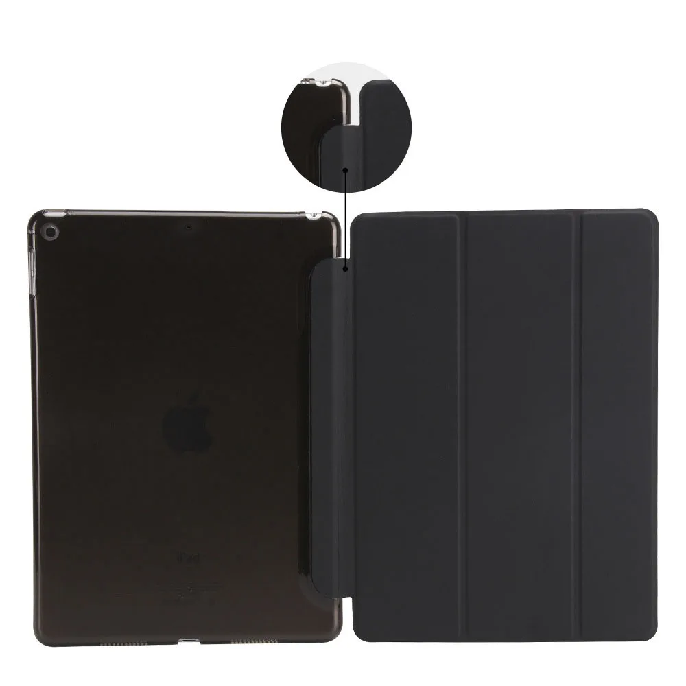 Black Кожаный мягкий чехол для Apple iPad Mini 1 2 3 противоударный ударопрочный пылезащитный чехол для iPad ультра тонкий умный флип-чехол - Цвет: Black