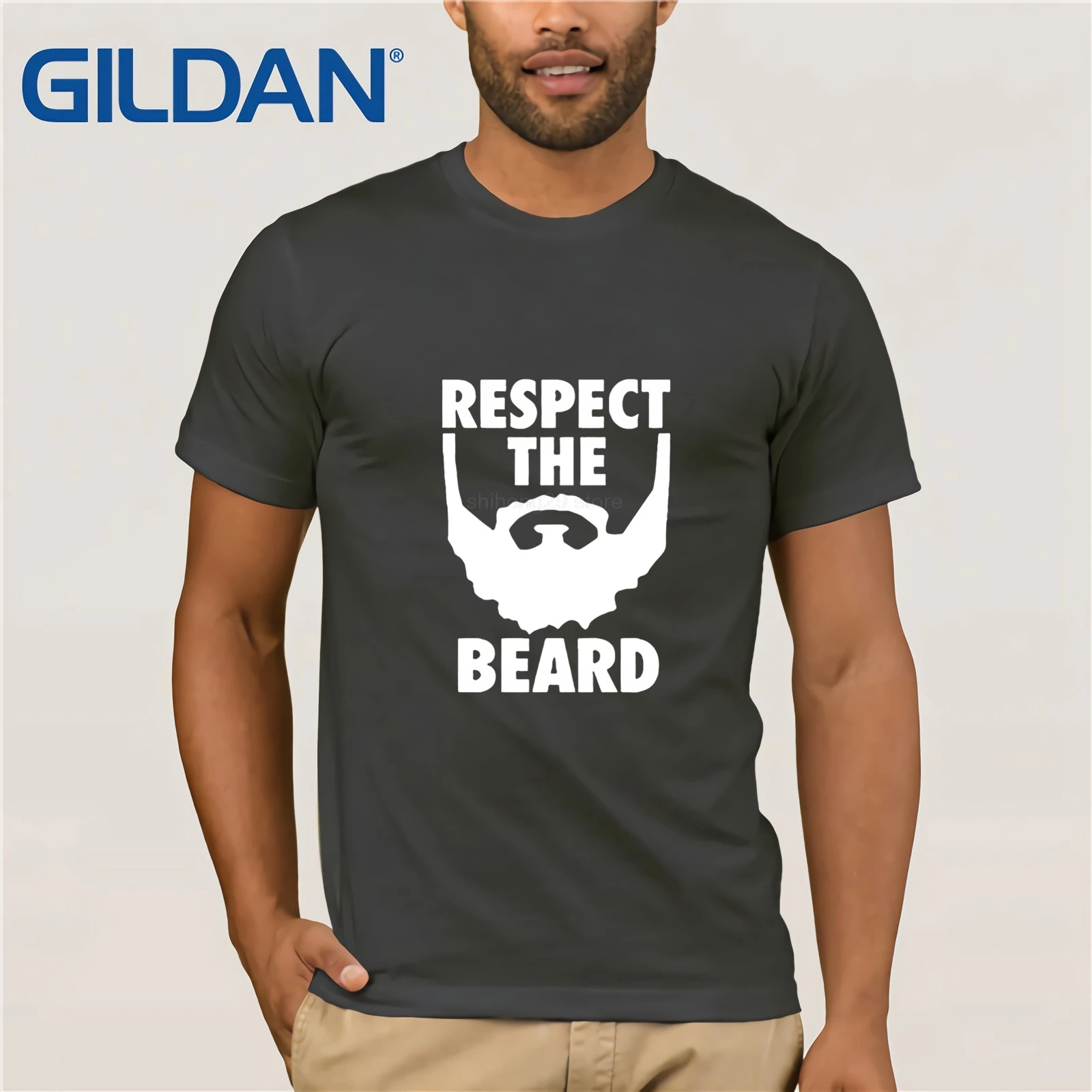 Men's Funny Respect The Beard T-Shirt Fear Harden T Shirt Men Hip Hop James Tshirt Fashion Leisure Tee Camisetas Homme | Мужская