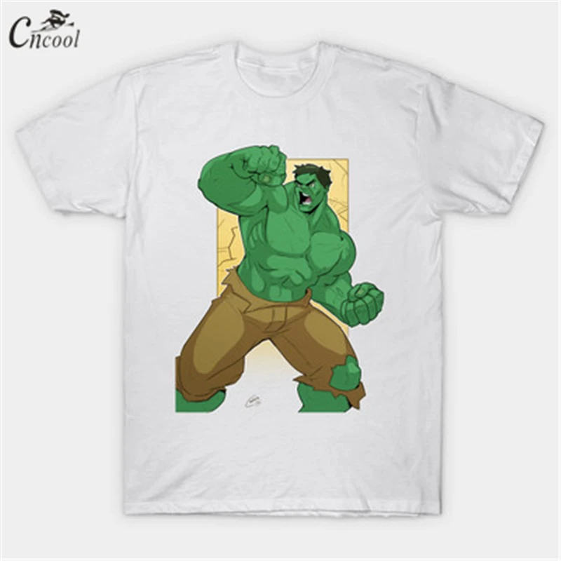 2019 новый бренд печати мужская футболка Невероятный Халк кулак Anima уличная