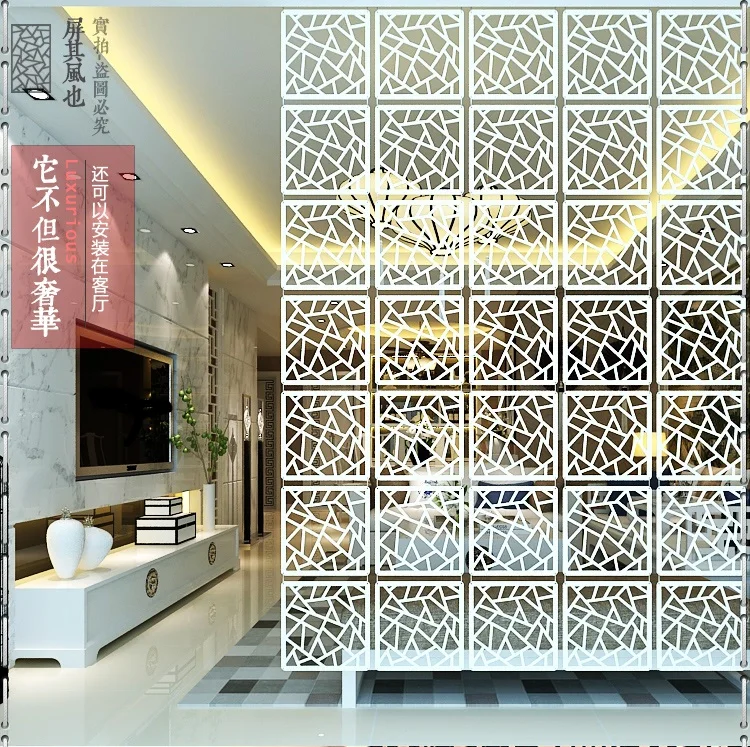 Solid wood modern tiles minimalist living room Partition shield entrance wall hanging bedroom folding panels decorative|Экраны и