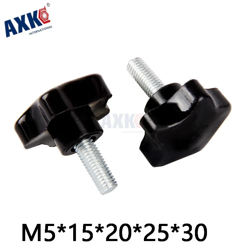 Axk 10 шт. M5 * 15*20*25*30 звезда/ручка/ручной регулирующий винт/бакелитовый Звездный Тип