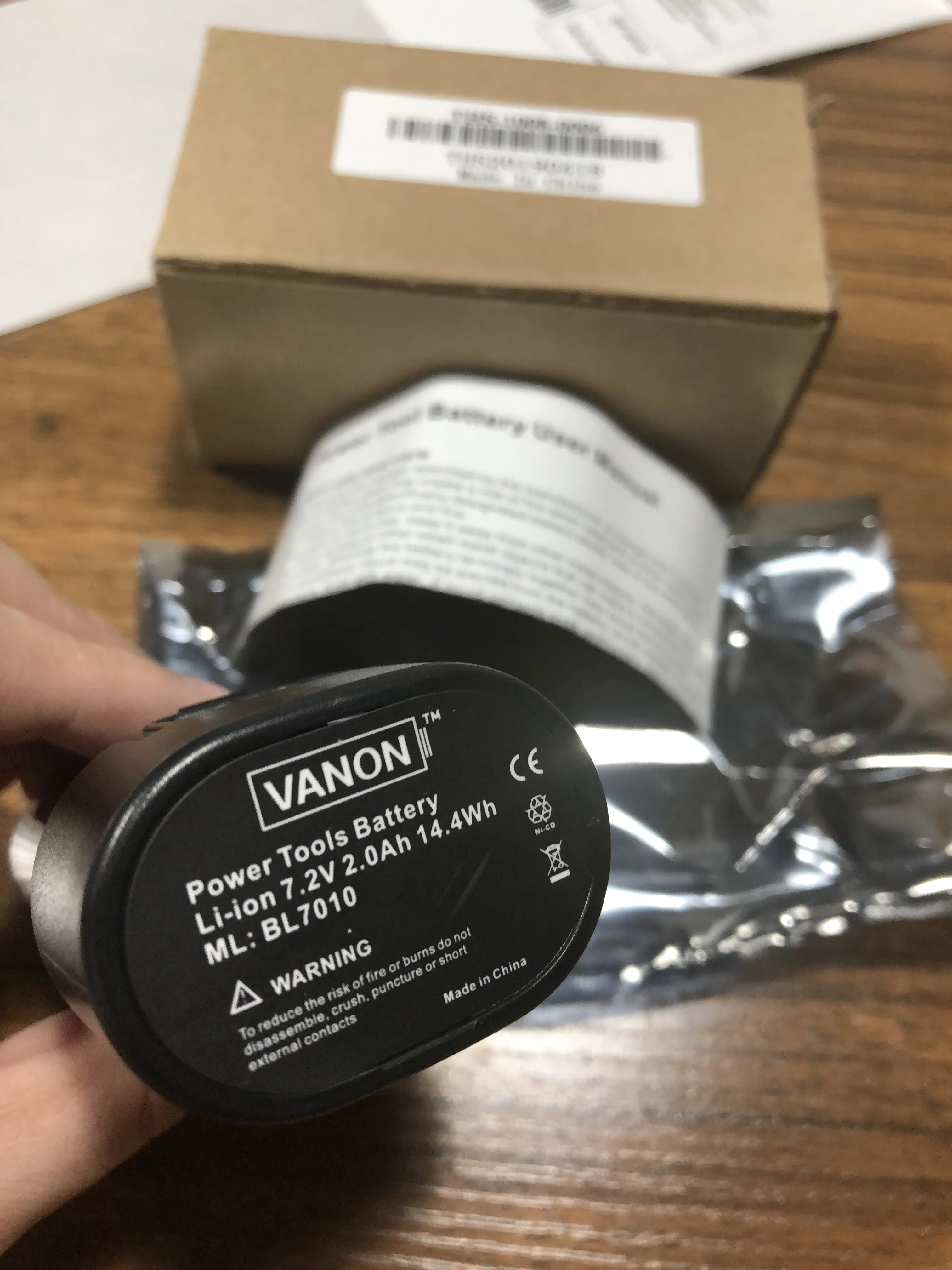 VANON для Makita BL7010 7,2 в 2000 мАч аккумуляторная батарея для электроинструментов 2,0 Ач литий-ионный аккумулятор CL072 TD021 CL070D TD020D