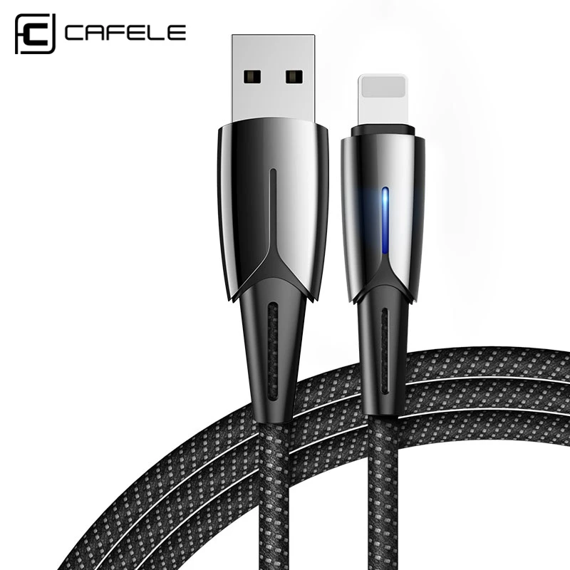 CAFELE USB кабель для iPhone X Xs Max Xr 8 7 6 6s 5 s Plus автоматическое отключение кабеля 2.0A зарядный кабель для передачи данных для IOS 11 10