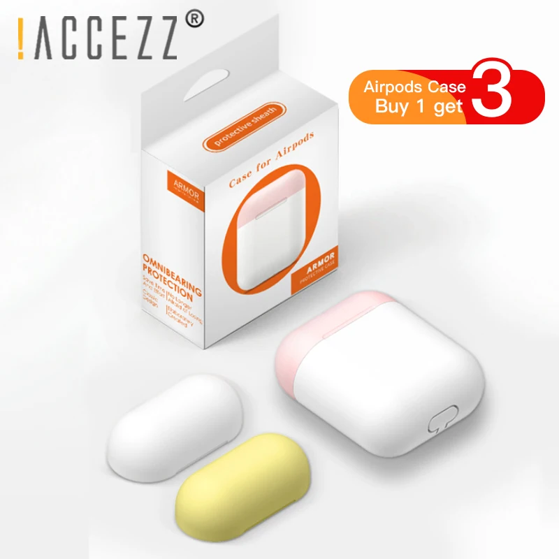 ! ACCEZZ силиконовый чехол для AirPod 1 2 беспроводной наушников гарнитуры аксессуары