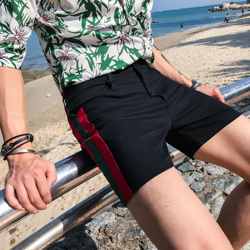 Модные повседневные мужские шорты 2019 летние корейские облегающие MensWhite Bermuda Masculina