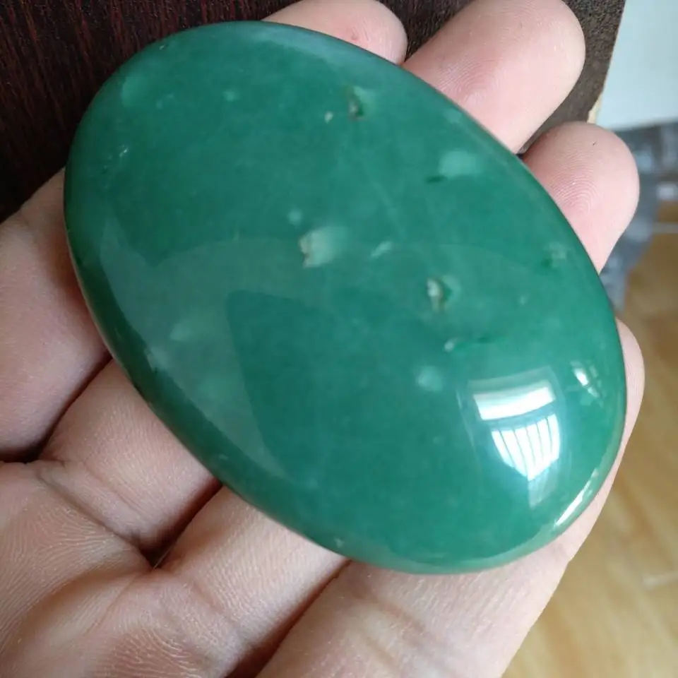 

Natural Green Aventurine Quartz Tumbled Stone Palm Crystal Massage Healing Reiki