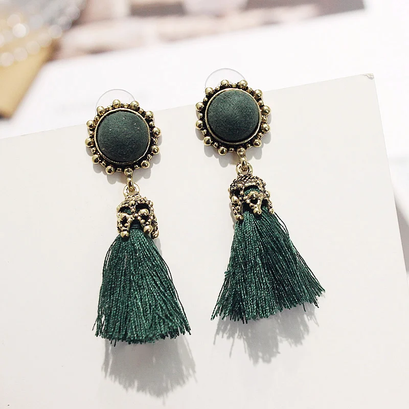 Женские серьги-капельки boho модные серьги с кисточками в этническом стиле |
