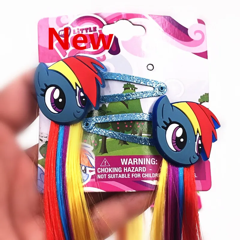 2 шт. My Little Poni милая одежда с героями мультфильмов заколки для волос из ПВХ девочек