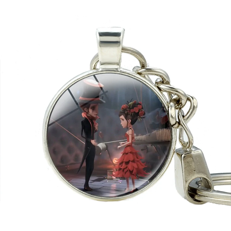 Брелок для ключей в виде сердца с часами мальчика изображением ручная работа