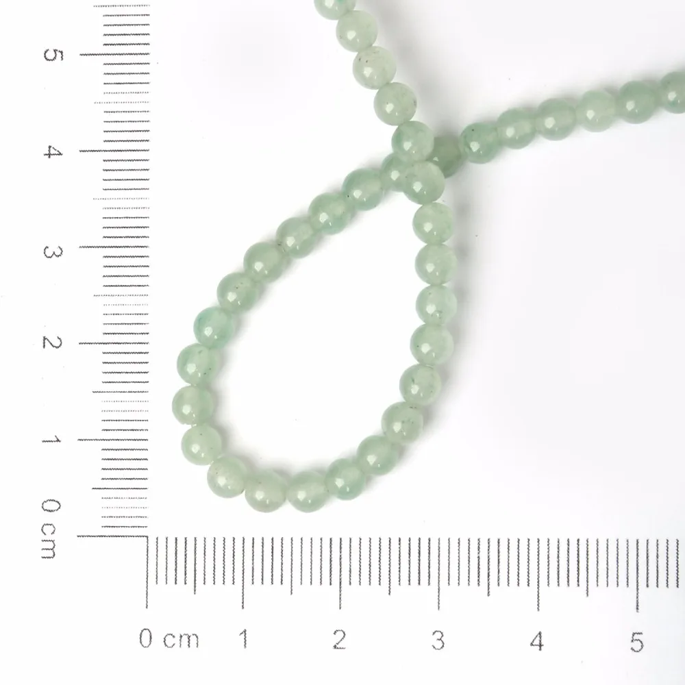 Круглые шарики из натурального камня 4/6/8/10 мм зеленый бисер с Aventurine для серьги