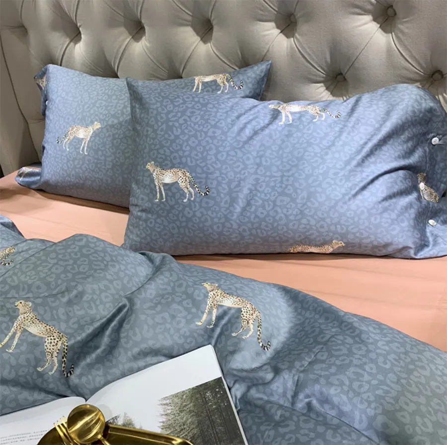 

Modern design leopard print bedding set adult teen,full queen king cotton double home textile bed sheet pillow case quilt cover