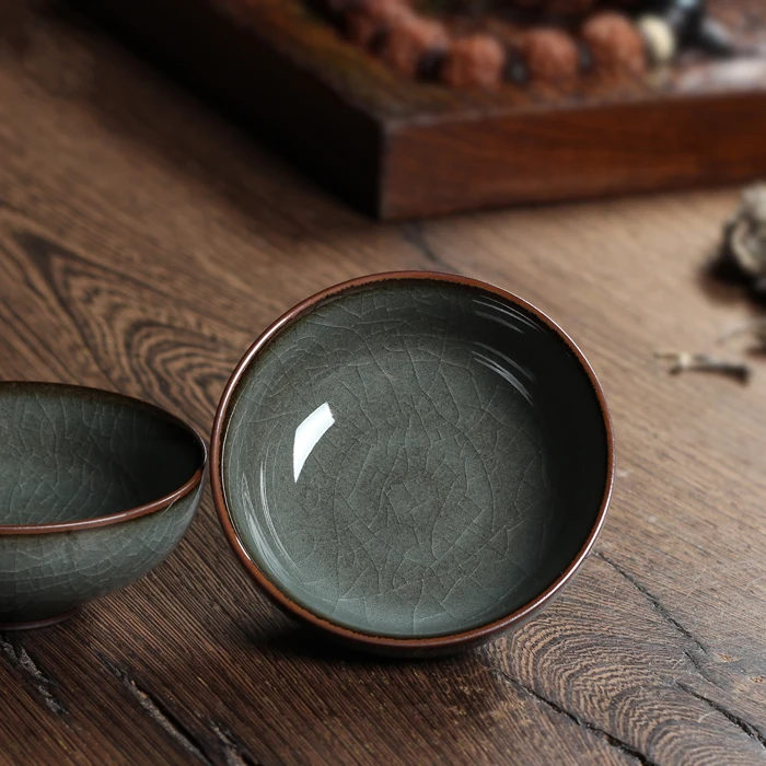WIZAMONY 2 шт. китайский фарфоровый чайный набор Longquan Celadon с искусственной глазурью 70