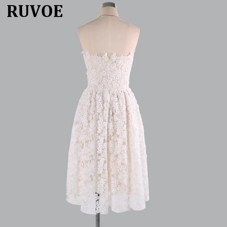 

Lace dress Strapless sexy bra sleeveless Off the Shoulder Mini dress Bridesmaid Backless Party Dress LZ-36