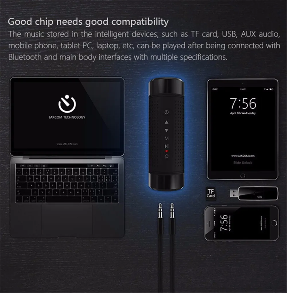 Jakcom OS2 открытый Bluetooth динамик водонепроницаемый 5200 мАч Внешний аккумулятор для велосипеда портативный сабвуфер бас динамик светодиодный светильник+ крепление для велосипеда