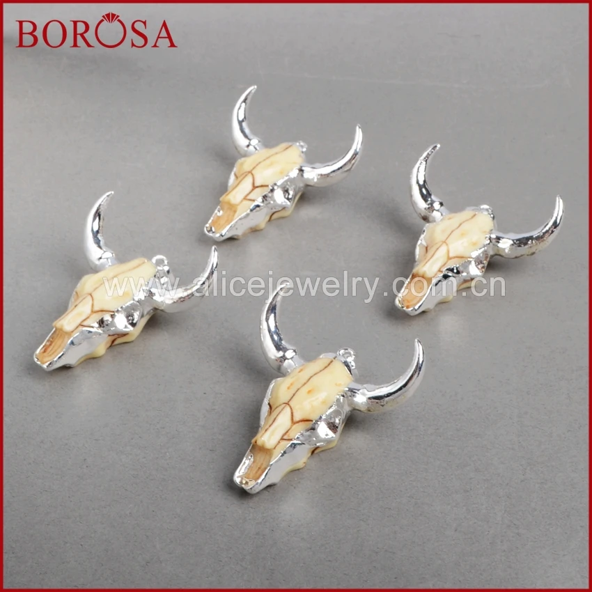 BOROSA дизайн 5 шт./лот Longhorn Смола Рог Подвески крупного рогатого скота Булл с