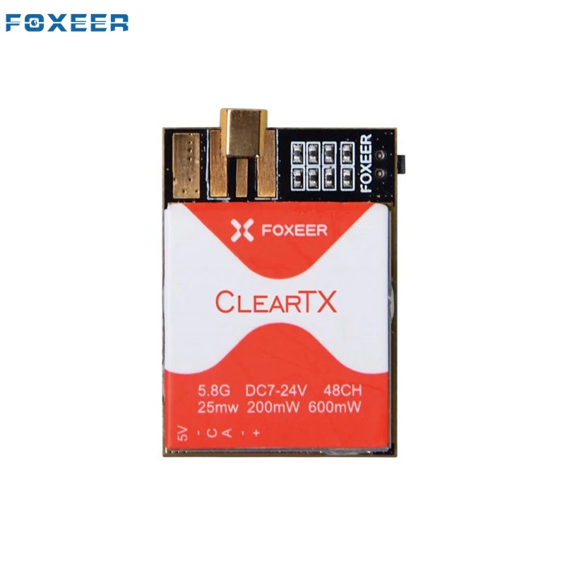 Foxeer ClearTX 5 8 Г 48CH 25/200/600 МВт Регулируемый Мощность Видео FPV передатчик w/Гонки полоса