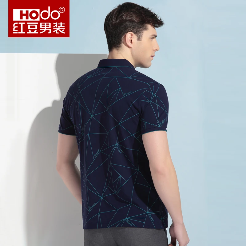 Hodo 2018 Лето Для мужчин бренд Бизнес Повседневное с лацканами короткий рукав