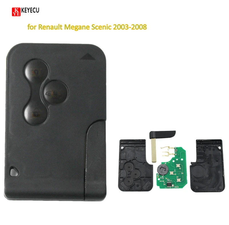 Keyecu Новинка подходит для Renault Megane Scenic 2003 2008 дистанционный ключ карты бесключевой