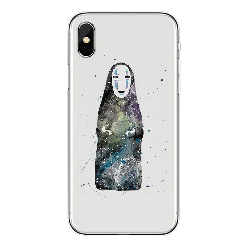 Cute Totoro Spirited Away Ghibli Miyazaki Anime Watercolor Art Hard PC Clear Phone Case For iPhone XS MAX7 7Plus 6 6S 6Plus 5 5S | Мобильные