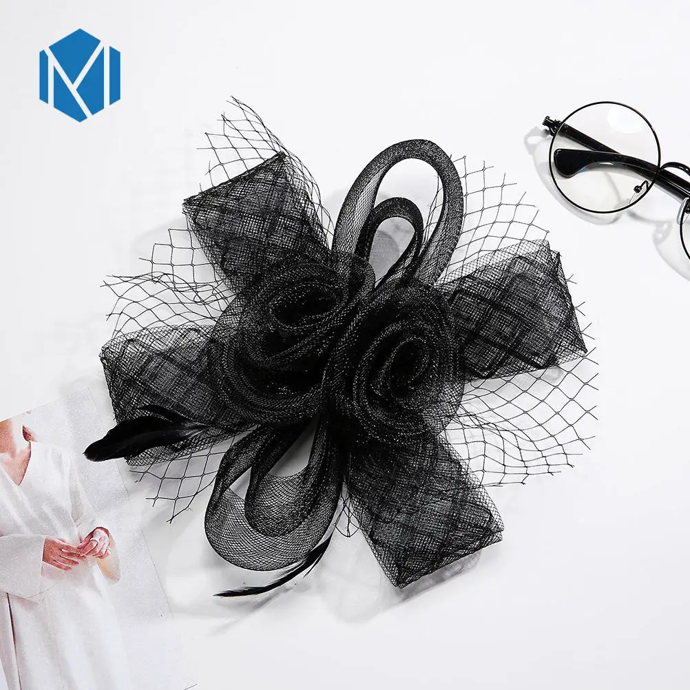 Black Flower Hairpin М мизм 1 шт. выпускные/вечерние заколки для волос для женщин Цветочная вуаль заколки элегантные кружевные Заколки Подарок аксессуары для волос - Цвет: Black Flower Hairpin