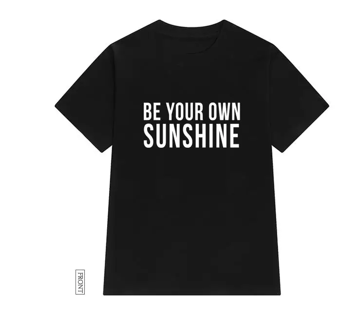 Женская футболка с надписью be your own sunshine | одежда