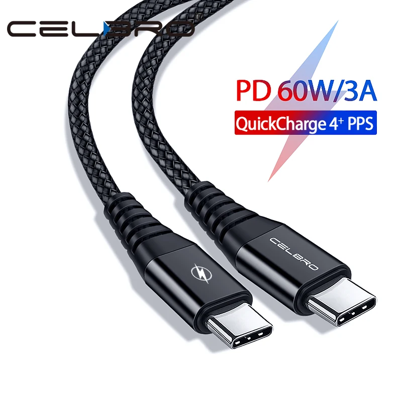 Usb Type C кабель для Macbook Samsung S10 S20 Pd 3 0 быстрая зарядка 4 60 Вт|Кабели мобильных