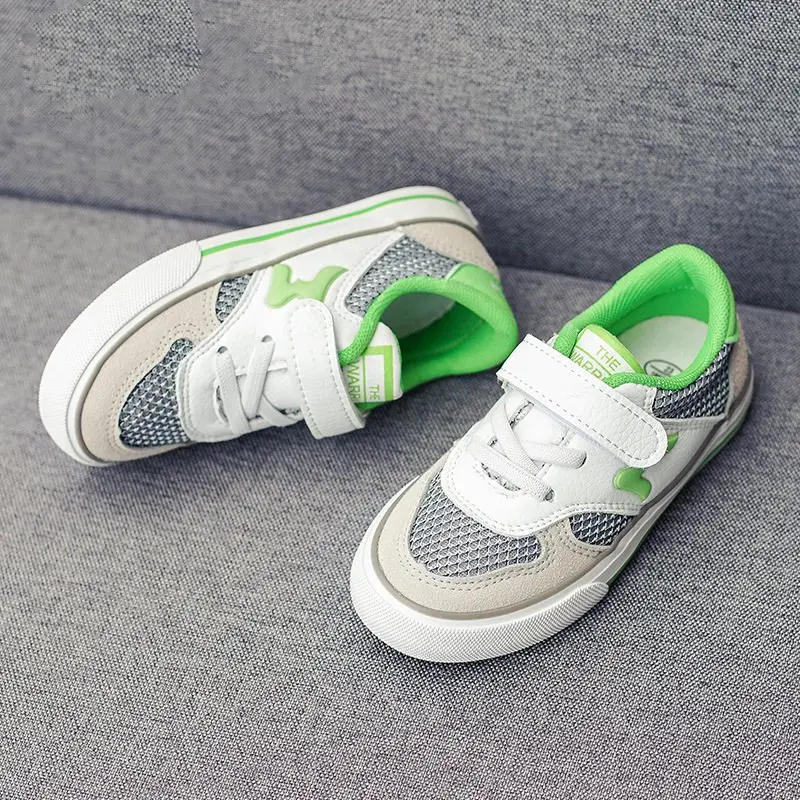 Huili kindergarten children's shoes for boys and girls leather &amp mesh upper light soft breathable kids outdoor sneaker | Детская
