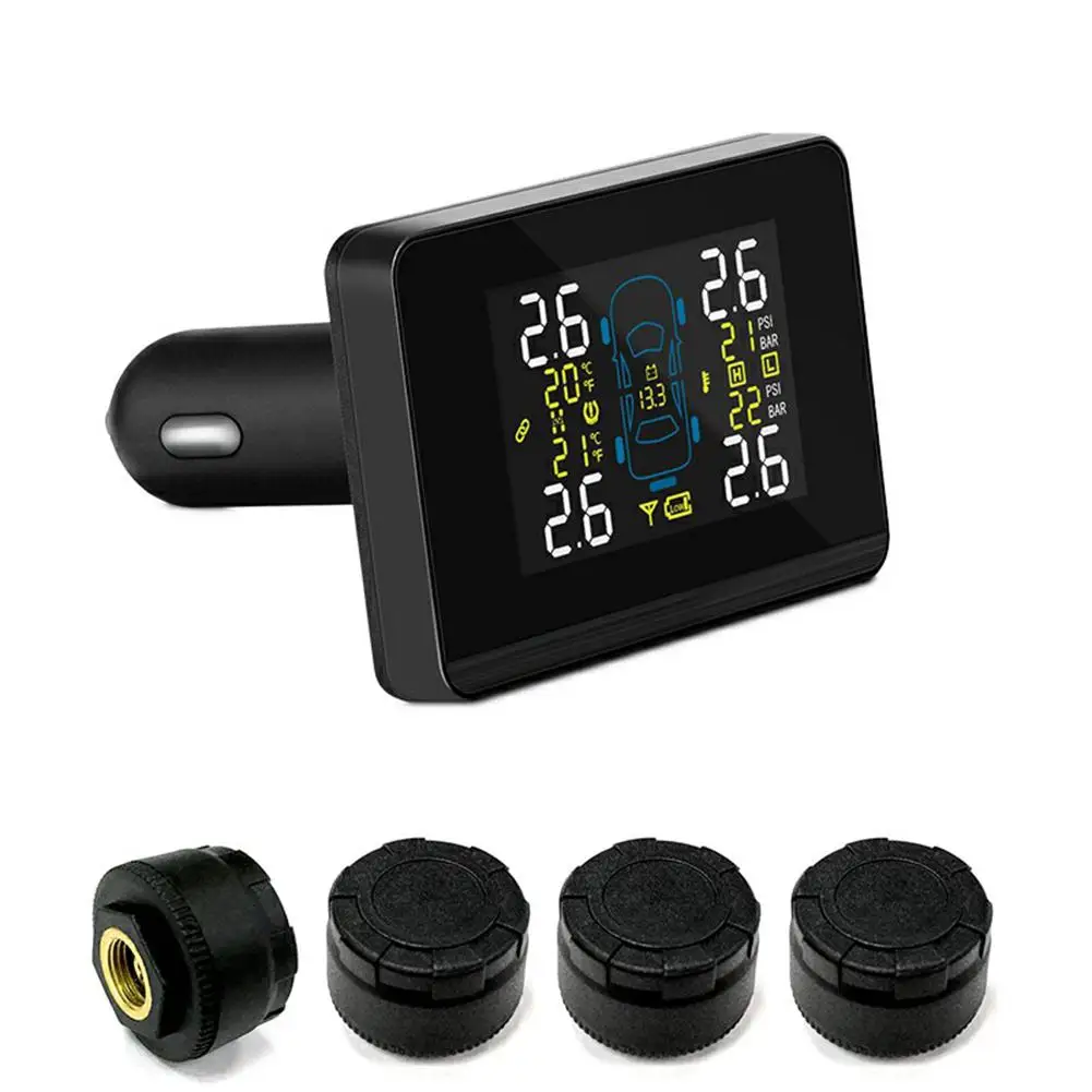 CAREUD Universal Car TPMS Wireless Tire Pressure Monitoring System With 4 Wheel Tires External Sensor Tyre | Автомобили и