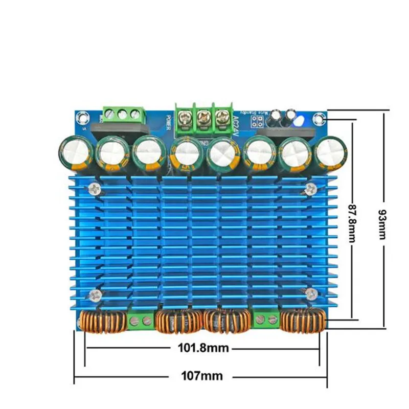 XH M252 Super Power TDA8954TH двойной чип класса D Цифровой усилитель плата аудио