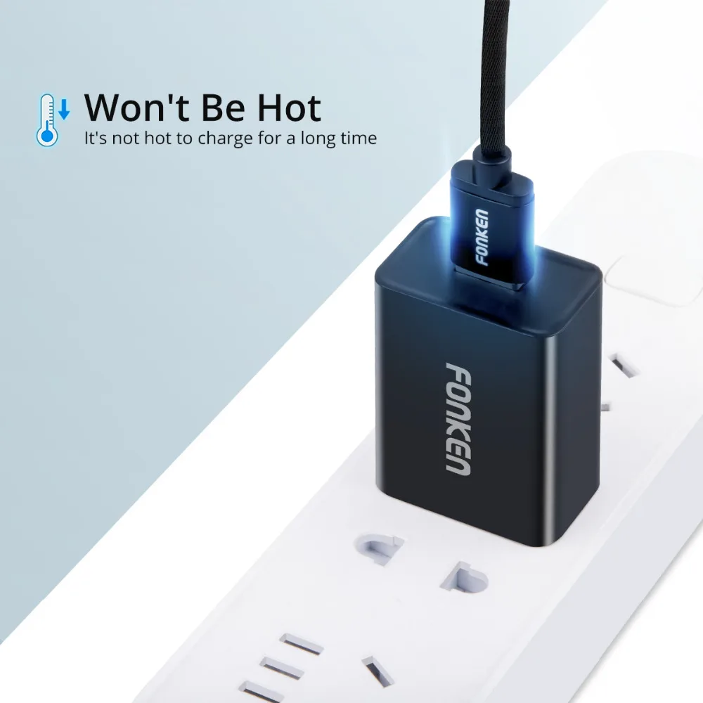 FONKEN 2 в 1 USB кабель Micro Тип C Быстрая зарядка телефонный Mini Зарядка адаптер м для