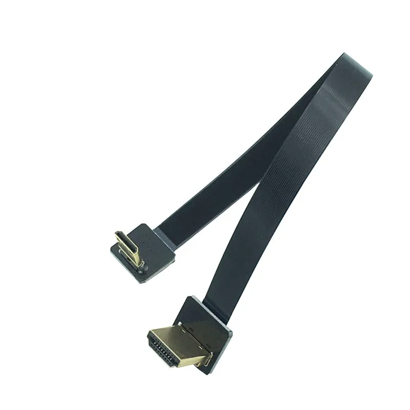 FPV 90 градусов до Mini HDMI-совместимый адаптер вниз 5 см-80 см FPC плоский HD-кабель шаг