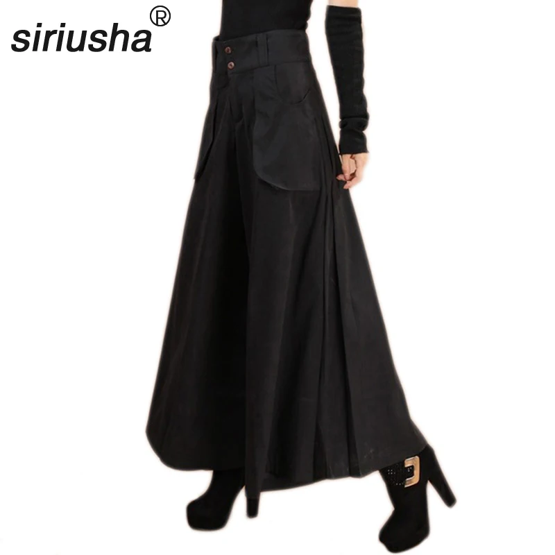 Брюки женские осенние и зимние утепленные повседневные большого размера S63|wide leg