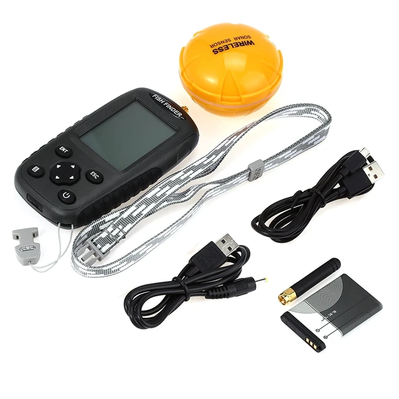 Беспроводной Рыболокаторы Портативный глубже Fishfinder Sonar 0.6-40 м сигнализации