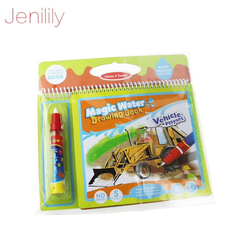 Jenilily JN2328 1 транспортная серия водяная книга для рисования с волшебной ручкой