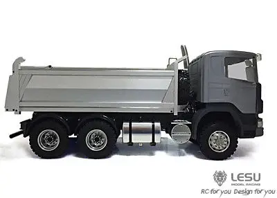LESU 1/14 6x6 металлический гидравлический самосвал RC Sca модель грузовика ESC Servo DIY Tmy TH02022