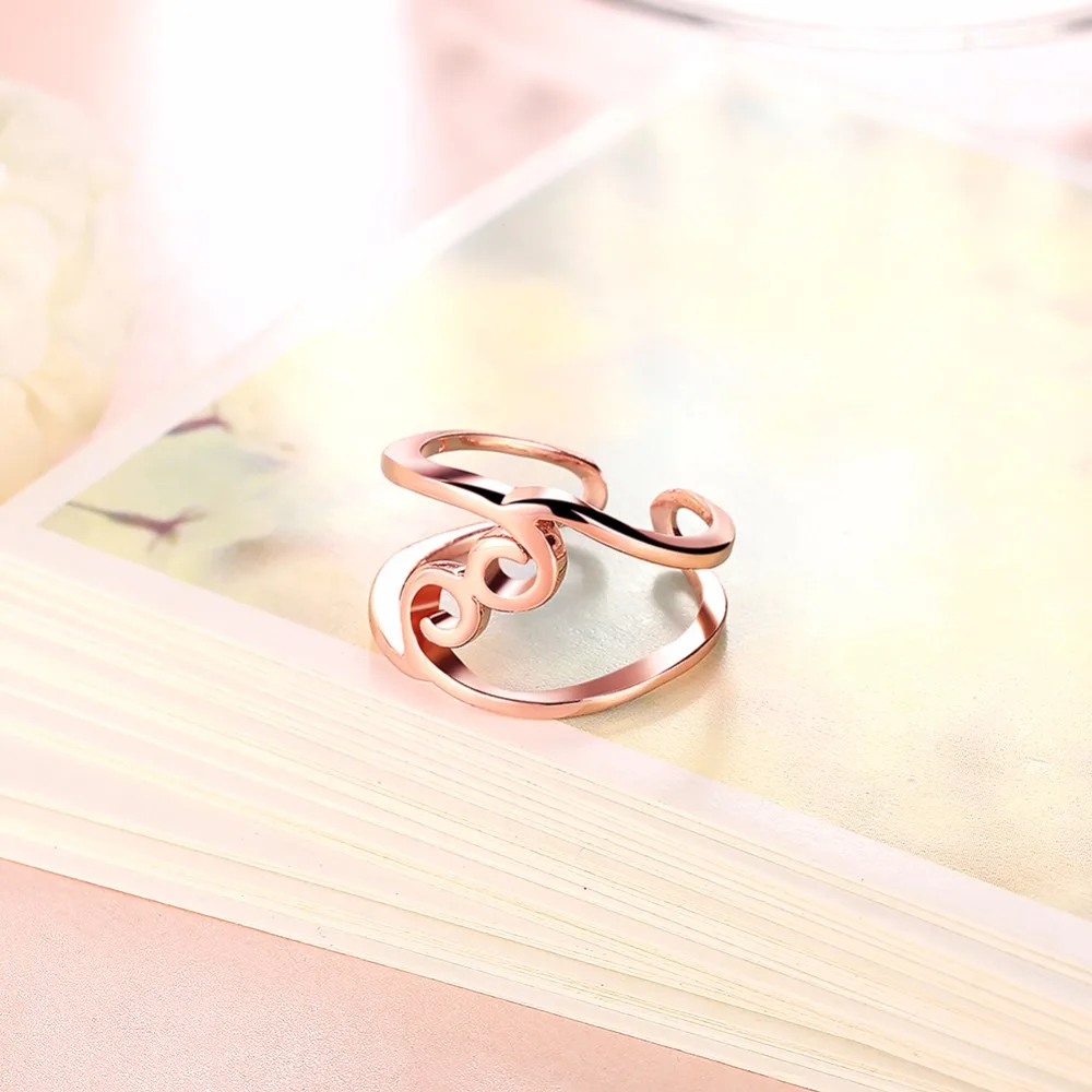 Fashion classic round rose gold ring size can be adjusted opening minimalist style prom girl | Украшения и аксессуары