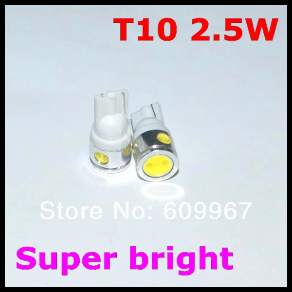 

2.5W High Power White light t10 4SMD LED Car T10 W5W 194 927 161 Side Wedge Light Lamp Bulb,free shipping