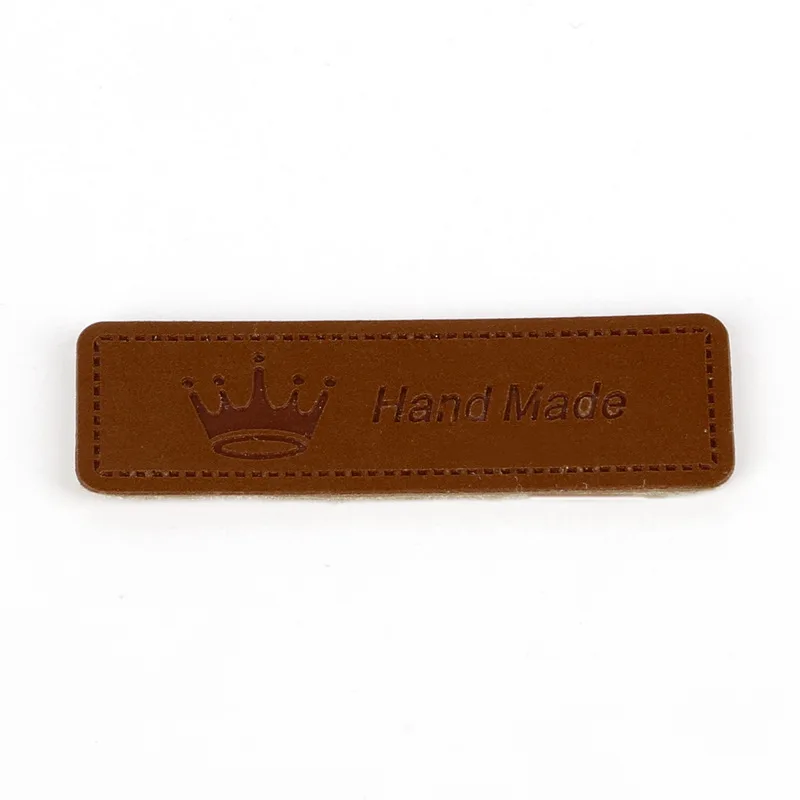 crown 24pcs 24 шт/лот ручная работа ПУ; кожа; с маркировкой для одежды шляпка этикетки джинсы ручной работы сумки обувь бирки DIY Швейные аксессуары - Цвет: crown 24pcs