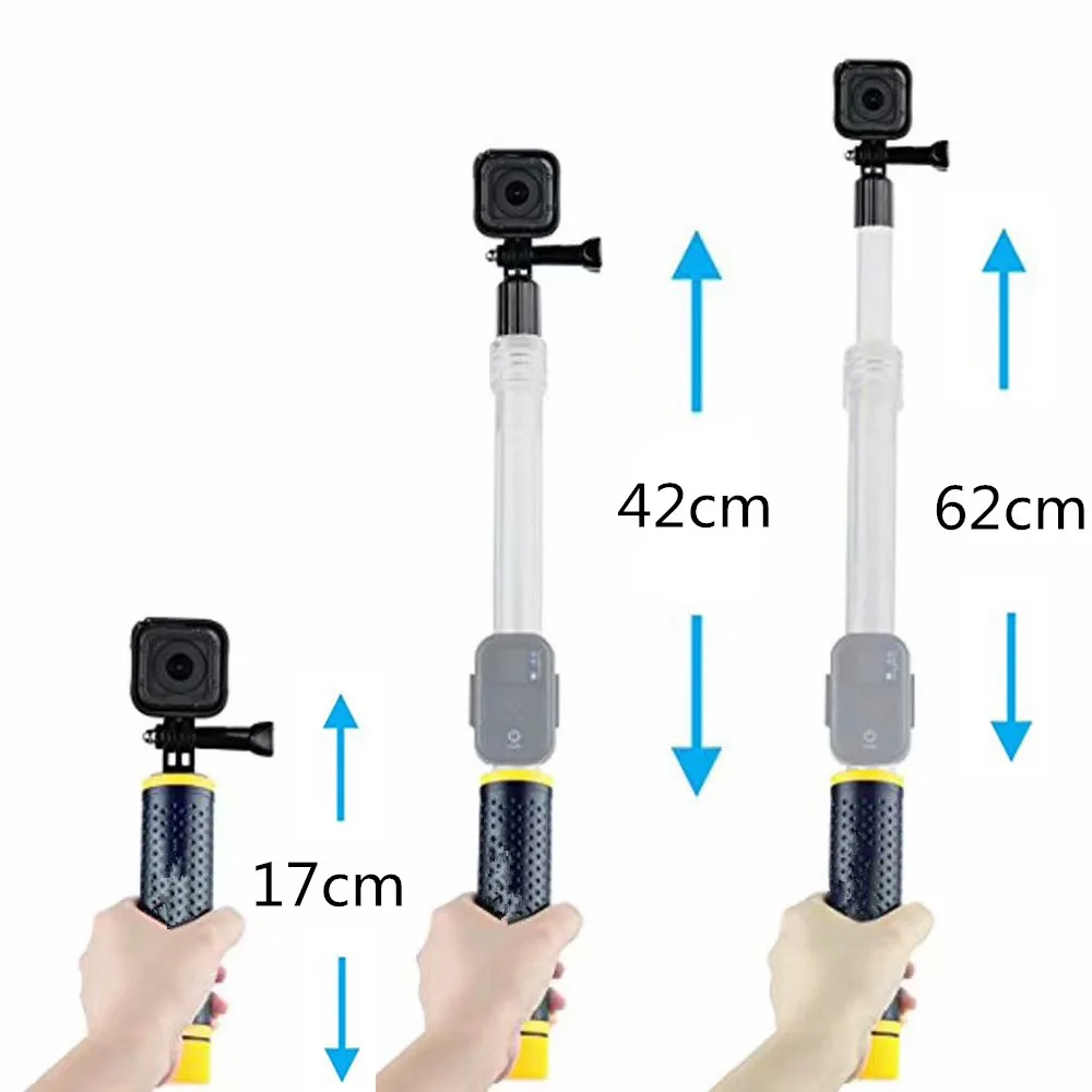 Прозрачный ручной водонепроницаемый селфи палка Divng плавающий монопод для GoPro Hero