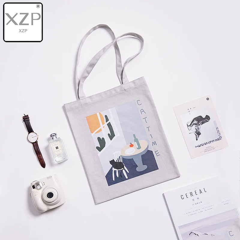 XZP 2019 женские холщовые сумки шоппинг Экологически чистая многоразовая складная
